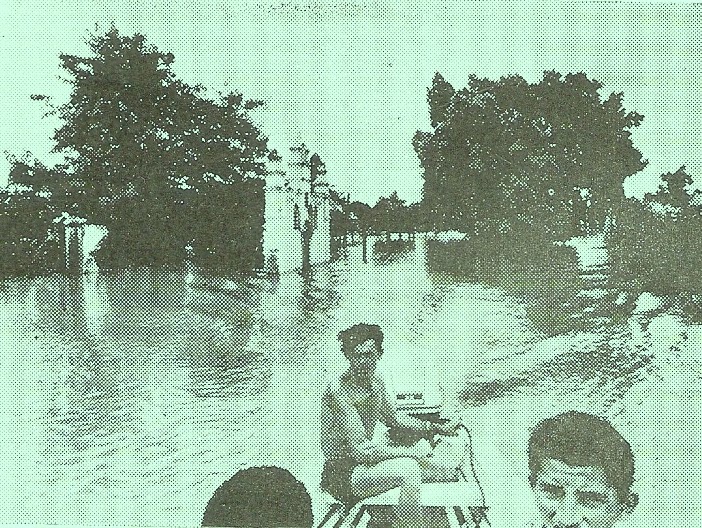 Antiga cidade sendo submersa